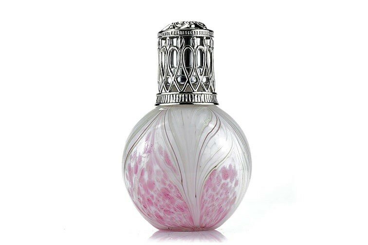 Ashleigh &amp; Burwood Geurlamp Fairy Pink &ndash; Handgemaakt glas roze-wit