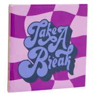 tegeltje take a break paars roze ontwerp keramiek