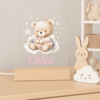 Beertje op wolk | Nachtlampje Meisje