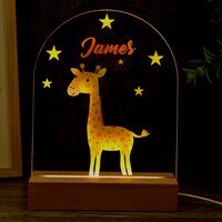 Schattige giraffe | Nachtlampje met naam | Mooi Kraam cadeau