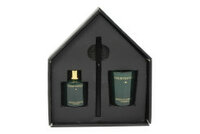 Open verpakking: inhoud Mysterious giftbox met diffuser, stokjes en kaars XS