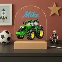 Tractor &ndash; Groen &ndash; Nachtlampje met Naam &ndash; Voor Kinderkamer
