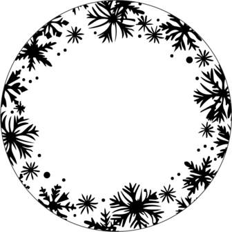 Sjabloon ronde plexiglas kerstbal met decoratieve rand, ruimte voor naam