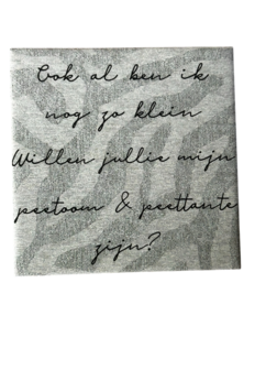 Tegeltje met tekst maken &ndash; Persoonlijk en uniek 10x10 cm keramiek