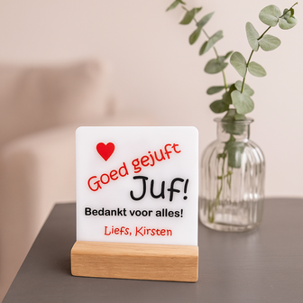 Tegeltje met tekst maken &ndash; Persoonlijk en uniek 10x10 cm keramiek