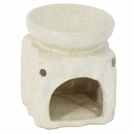 Geurbrander Rubble Beige | Moderne Aroma Diffuser Keramiek