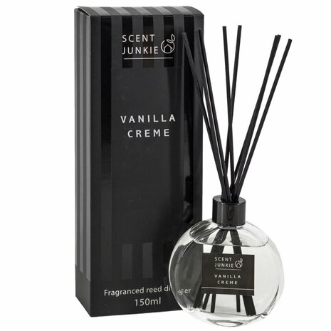 Geur diffuser Vanilla Creme 150ml | Luxe Geurstokjes Scent Junkie