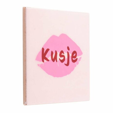 Tegeltje Kusje | Lief Cadeau voor Vriend(in) of Familie