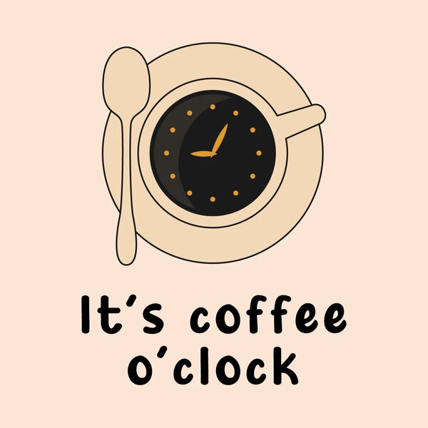 Tegeltje coffee o&#039;clock