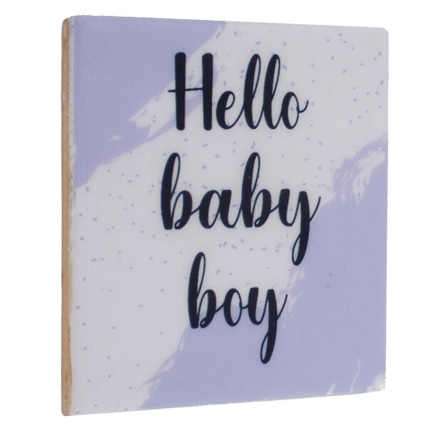 Tegeltje hello baby boy