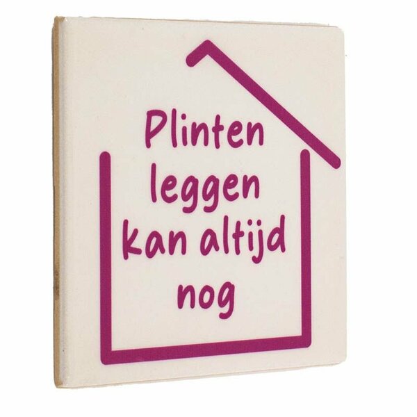 Tegeltje Plinten leggen kan altijd nog | Humor Cadeau Wonen