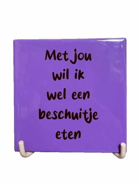 Tegeltje Met jou wil ik wel een beschuitje eten | Humor Cadeau