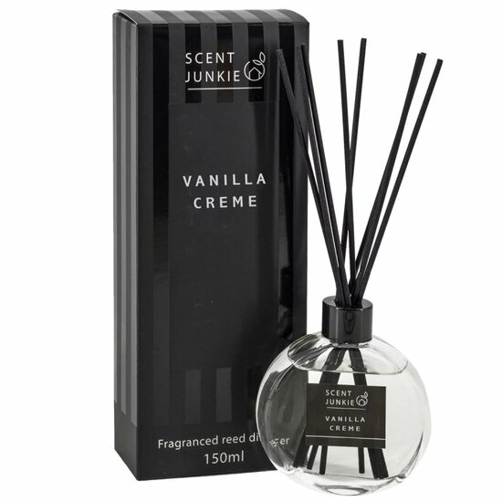 Geur diffuser Vanilla Creme 150ml | Luxe Geurstokjes Scent Junkie