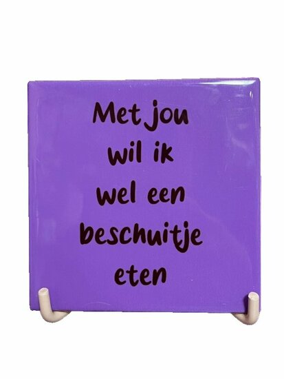 Tegeltje Met jou wil ik wel een beschuitje eten | Humor Cadeau