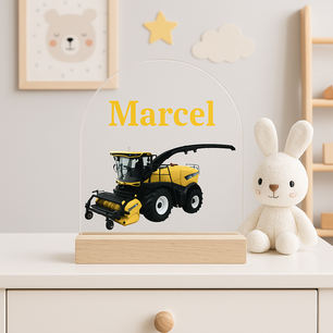 Hakselaar – New Holland – Nachtlampje met Naam – Kinderkamer Cadeau Hakselaar – New Holland – Nachtlampje met Naam – Kinderkamer Cadeau