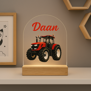 Tractor | Rode trekker | Nachtlampje met eigen Naam | Stoer Cadeau voor de Kinderkamer Tractor | Rode trekker | Nachtlampje met eigen Naam | Stoer Cadeau voor de Kinderkamer