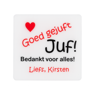 Tegeltje Goed gejuft | Gepersonaliseerd Bedankje voor Juf Tegeltje Goed gejuft | Gepersonaliseerd Bedankje voor Juf