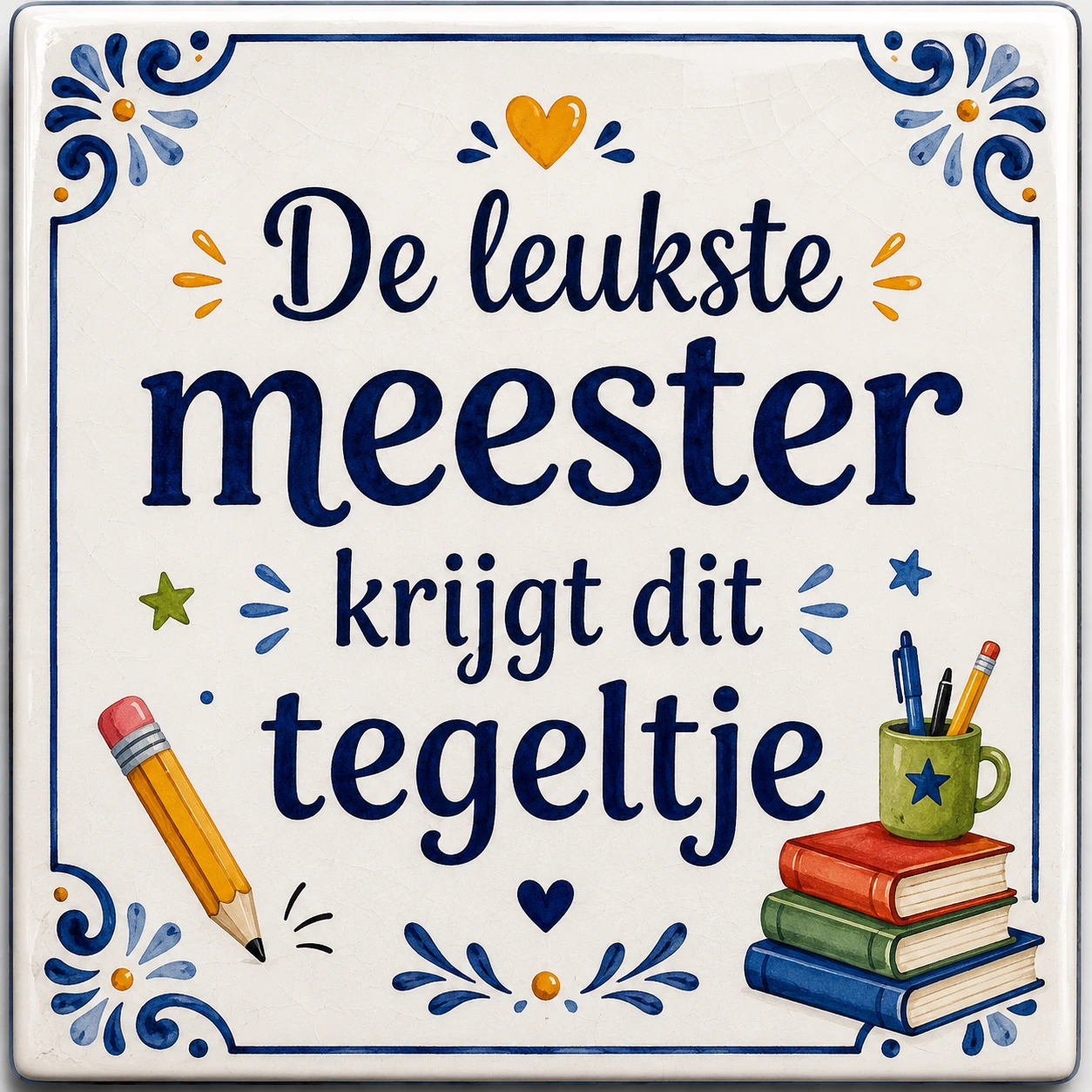 Bedankt tegeltjes voor juf en meester